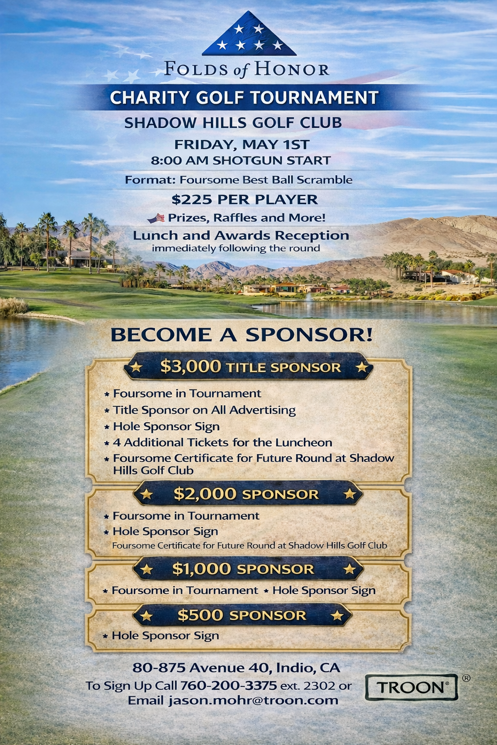 folds sponsor Honor tournament
